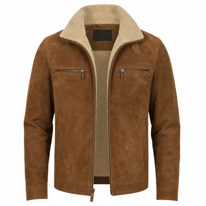 Veste homme suède douce froide coupe classique