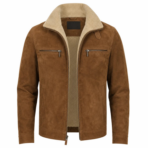 Veste homme suède douce froide coupe classique