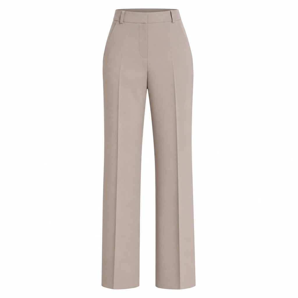 Pantalon femme taille haute élégant confort