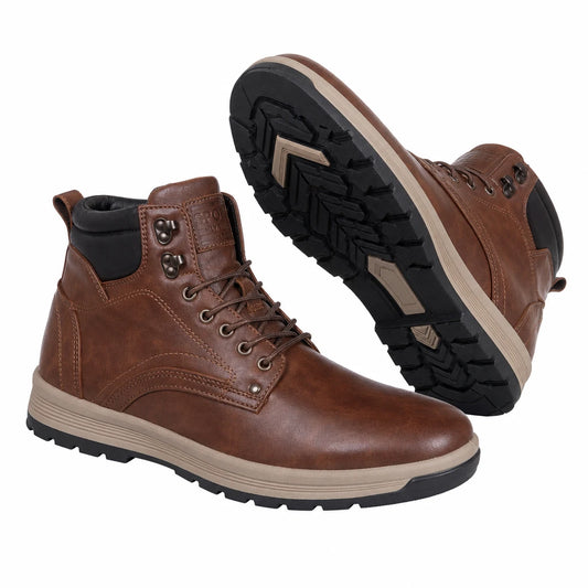 Bottes homme cuir synthétique semelle EVA caoutchouc résistantes