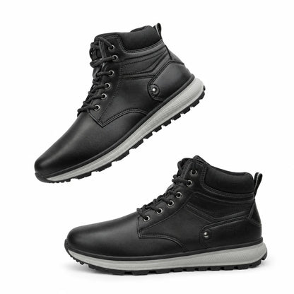 Bottes homme mi-montantes cuir synthétique semelle EVA caoutchouc