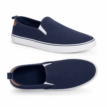 Baskets slip-on homme toile semelle EVA caoutchouc sans lacets