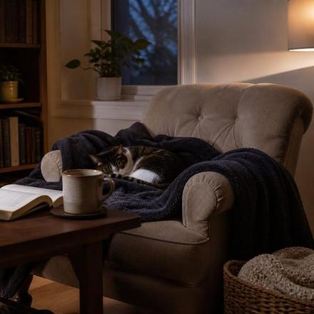 Coin lecture cosy à la maison